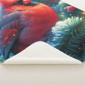 Couverture Sherpa Cardinal de Noël/hiver (3/4)