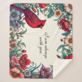 Couverture Sherpa Cardinal Rouge Cadeaux Sympathy Keepsaké Memorial (Devant)