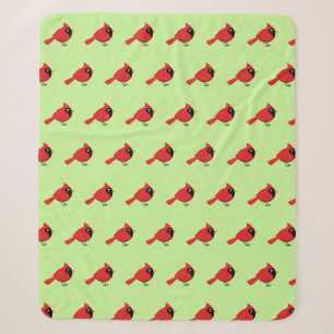 Couverture Sherpa Cardinal Rouge Cardinal Cardinal aux Fleurs