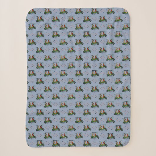 Couverture Sherpa Cardinals Corner (Bleu Clair) (Devant)