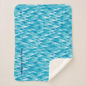 Couverture Sherpa Caribou bleu cristal (Devant)