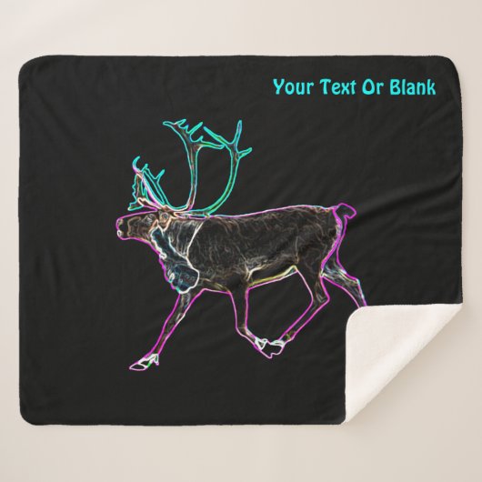 Couverture Sherpa Caribou Électrique (Renne) (Devant (Horizontal))
