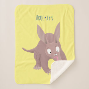 Couverture Sherpa Caricature amusante de Aardvark