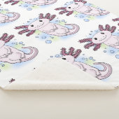 Couverture Sherpa Caricature axolotl rose adorable (3/4)
