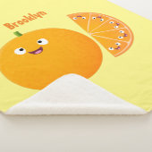 Couverture Sherpa Caricature d'agrumes d'orange (3/4)