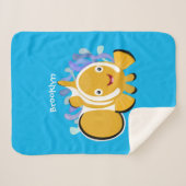 Couverture Sherpa Caricature d'anénome de poisson clown joli (Devant (Horizontal))