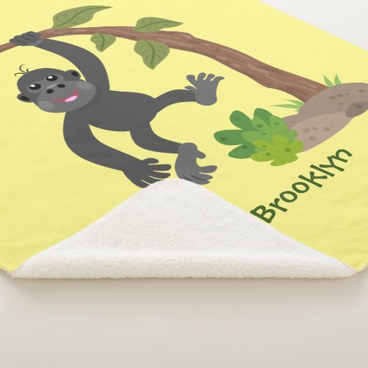 Couverture Sherpa Caricature de bébé gorille joyeux (3/4)