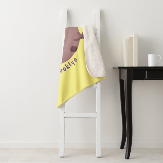 Couverture Sherpa Caricature de biscuit à puce en chocolat (En situation)