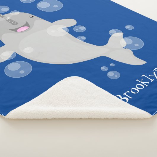 Couverture Sherpa Caricature de bulles de narval joyeux (3/4)