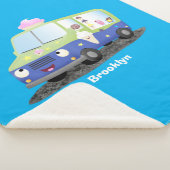 Couverture Sherpa Caricature de camion de glace joli (3/4)