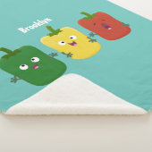 Couverture Sherpa Caricature de chant trio capsicum poivre clair (3/4)