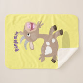 Couverture Sherpa Caricature de chèvre billy joyeux (Devant (Horizontal))