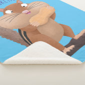 Couverture Sherpa Caricature de chipmunk à grosses joues mignonnes (3/4)