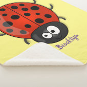 Couverture Sherpa Caricature de coccinelle rouge joyeux (3/4)