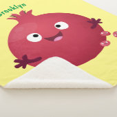 Couverture Sherpa Caricature de fruits à la grenade joyeux (3/4)