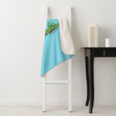 Couverture Sherpa Caricature de grenouille vert mignon (En situation)