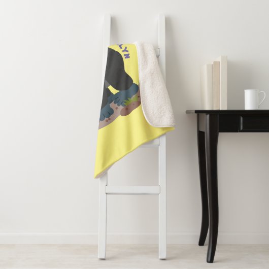 Couverture Sherpa Caricature de gros gorilles joyeux (En situation)