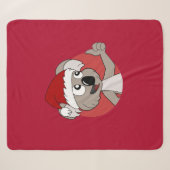 Couverture Sherpa Caricature de koala de Noël (Devant (Horizontal))