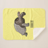 Couverture Sherpa Caricature de la tortue des Galapagos (Devant (Horizontal))