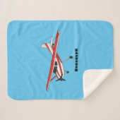 Couverture Sherpa Caricature de l'avion à train de vélo (Devant (Horizontal))