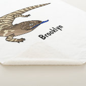 Couverture Sherpa Caricature de lézard rouge (3/4)