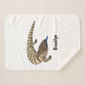 Couverture Sherpa Caricature de lézard rouge (Devant (Horizontal))