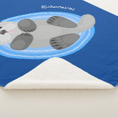 Couverture Sherpa Caricature de loutres de mer jolies (3/4)