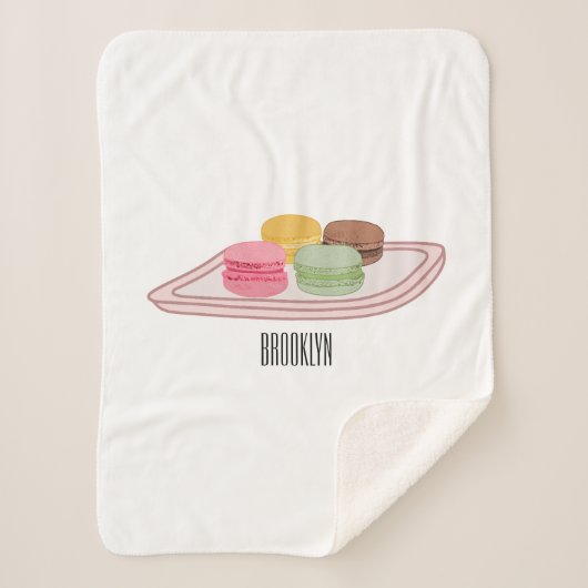 Couverture Sherpa Caricature de Macaron (Devant)