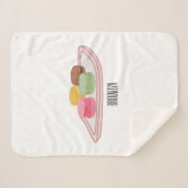Couverture Sherpa Caricature de Macaron (Devant (Horizontal))