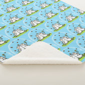 Couverture Sherpa Caricature de moutons mignons amis et papillons (3/4)