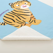 Couverture Sherpa Caricature de petit tigre joyeux (3/4)