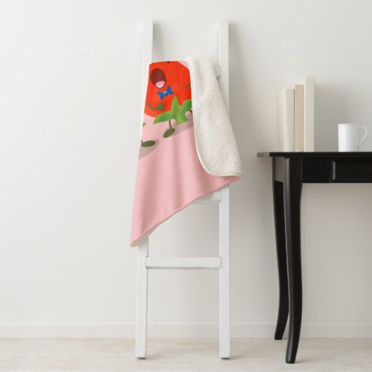 Couverture Sherpa Caricature de piments chantants mignons (En situation)