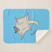 Couverture Sherpa Caricature de planeur de sucre volant mignon (Devant (Horizontal))