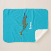 Couverture Sherpa Caricature de plesiosaure, monstre marin mignon et (Devant (Horizontal))