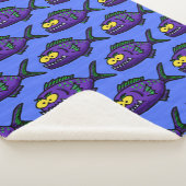 Couverture Sherpa Caricature de poisson de Piranha (3/4)