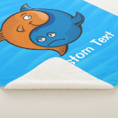 Couverture Sherpa Caricature de poisson Yin Yang (3/4)