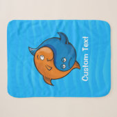 Couverture Sherpa Caricature de poisson Yin Yang (Devant (Horizontal))