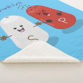 Couverture Sherpa Caricature de shakers de sel et de poivre de Cute  (3/4)