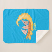Couverture Sherpa Caricature de surf pour chips de maïs mignonette n (Devant (Horizontal))