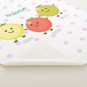 Couverture Sherpa Caricature de tomates cerises mûres (3/4)