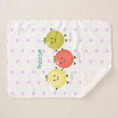 Couverture Sherpa Caricature de tomates cerises mûres (Devant (Horizontal))