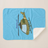 Couverture Sherpa Caricature d'hélicoptère camoflage de l'armée (Devant (Horizontal))