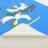 Couverture Sherpa Caricature d'oiseaux de cockatoo amusante (3/4)