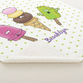 Couverture Sherpa Caricature drôles de glace popsicle dessin animé t (3/4)