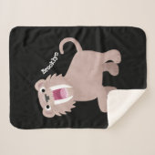 Couverture Sherpa Caricature du tigre mignon Saber Toothed Smilodon (Devant (Horizontal))