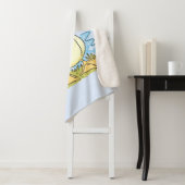 Couverture Sherpa Caricature jaune mignon pour canard bébé (En situation)