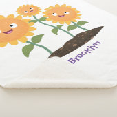 Couverture Sherpa Caricature joli tournesol souriant illustration (3/4)