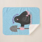 Couverture Sherpa Caricature mole joyeux (Devant (Horizontal))