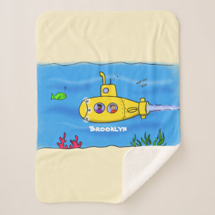 Couverture Sherpa Caricature sous-marine joyeuse