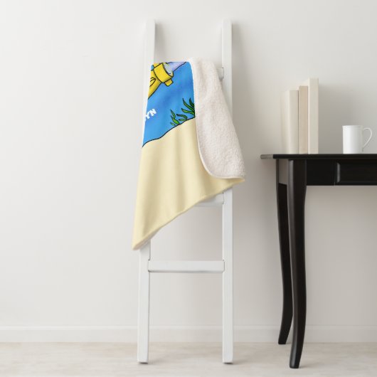 Couverture Sherpa Caricature sous-marine joyeuse (En situation)